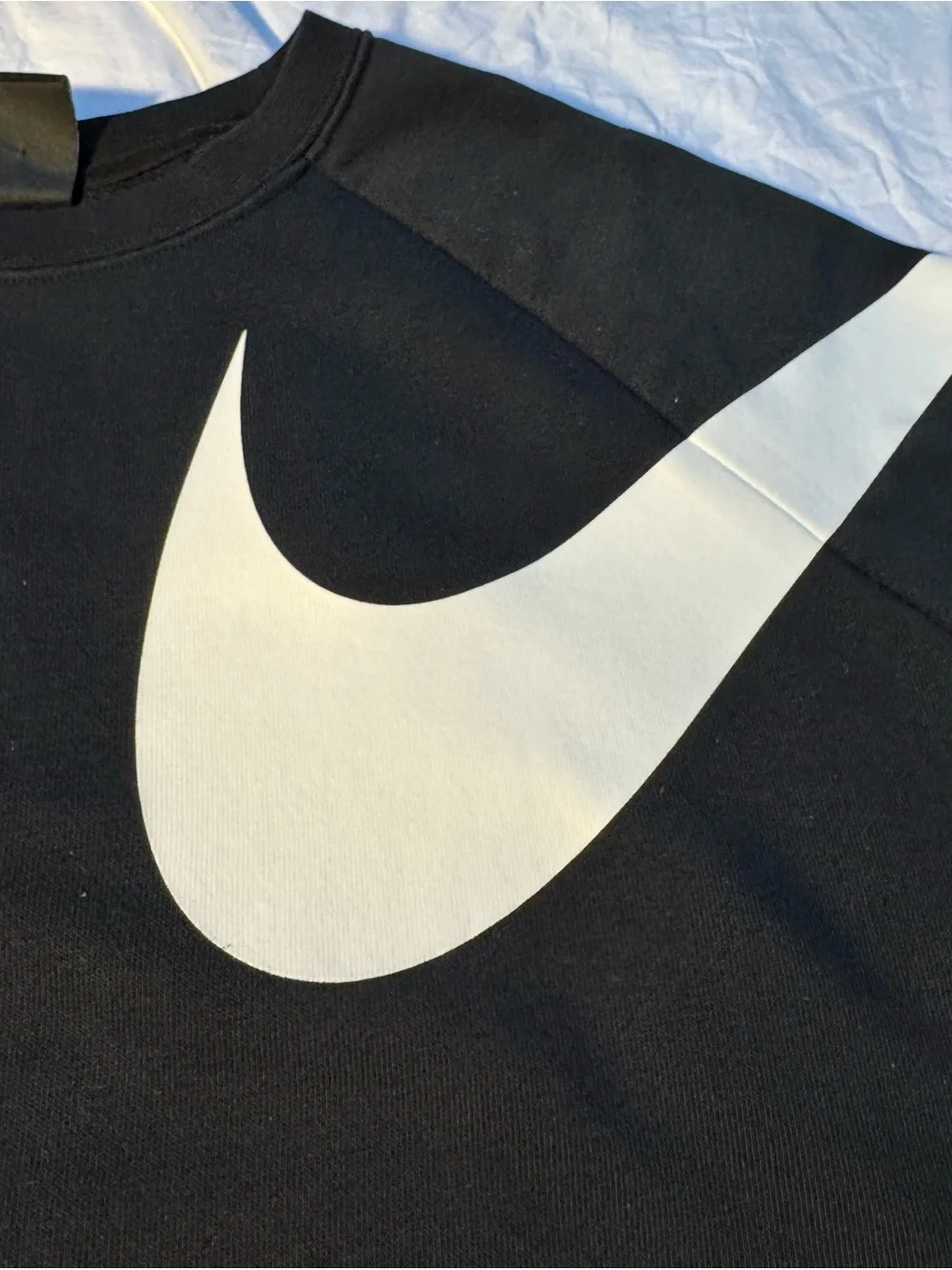 Nike Black Crewneck Sweatshirt with White Swoosh - Women's - Picture 7 of 8